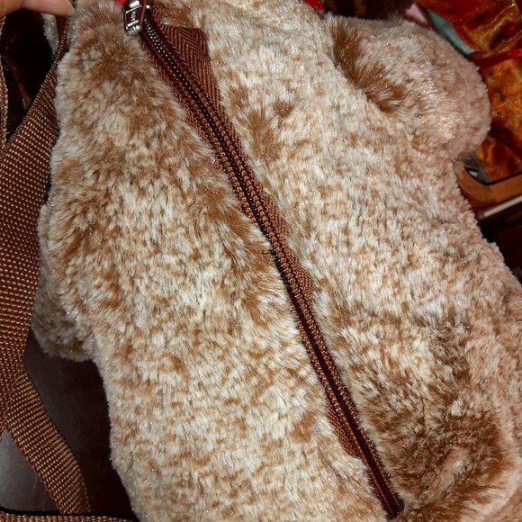 Cute soft body plush Saint Bernard brown dog body backpack Rodadou brand - Picture 4 of 9